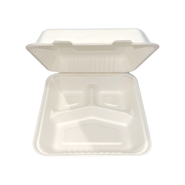 MA-93CL200 - 9x9" 3 Compartment Clamshells