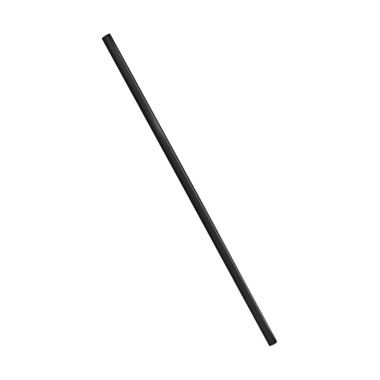 HOM-STCABLK5.75 Black Color Stirrer Sip Straw 5.75" X 3.8mm Unwrapped