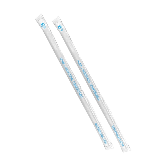 HOM-BCAUB9W Ultramarine Blue Color Boba Straw 9" X 10mm Wrapped